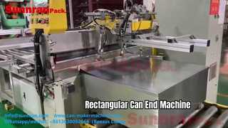 Rectangular lid end bottom production line