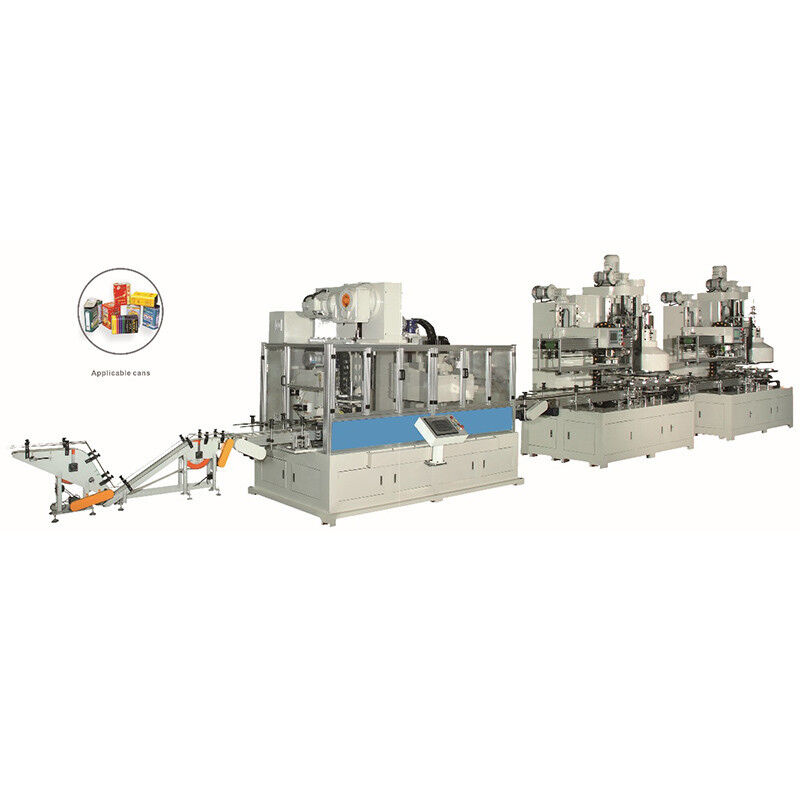 Fully Automatic 1-5L Rectangular Can Making Line Capacity 70 Cans/min